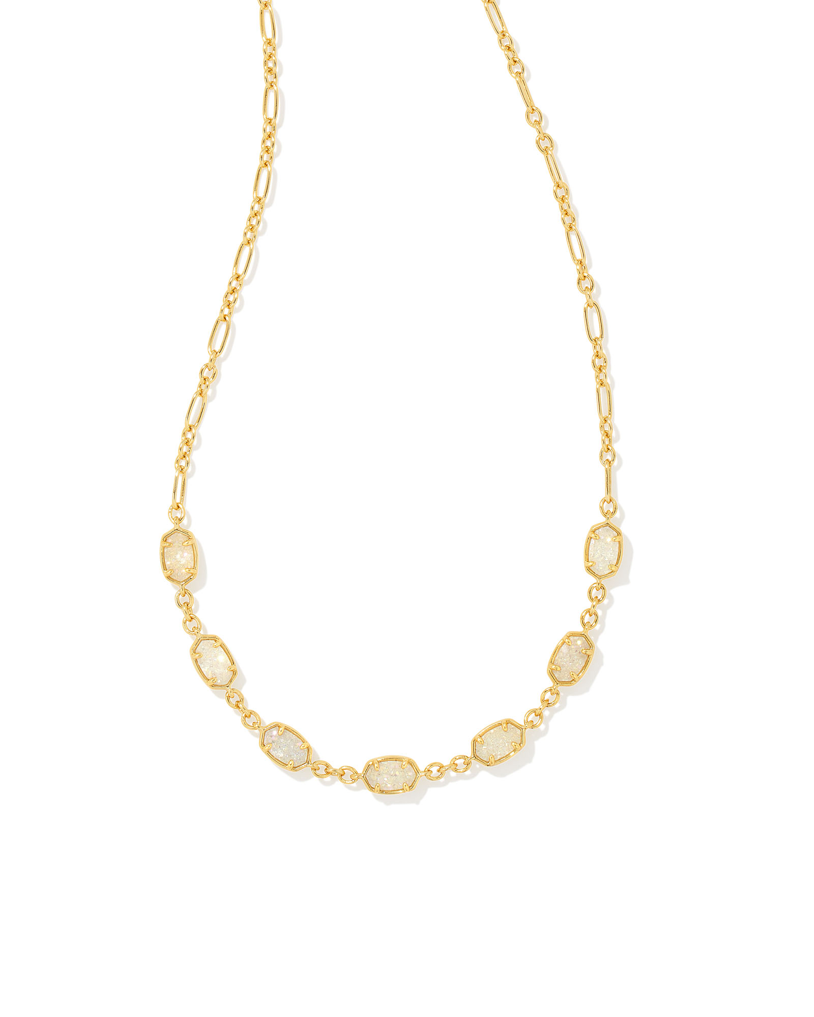 Emilie Gold Strand Necklace in Iridescent Drusy Kendra Scott